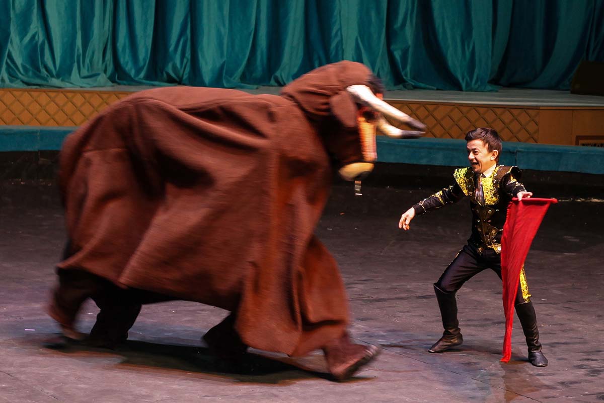 Equestrian group "Galkynysh" performed in the Balkan velayat